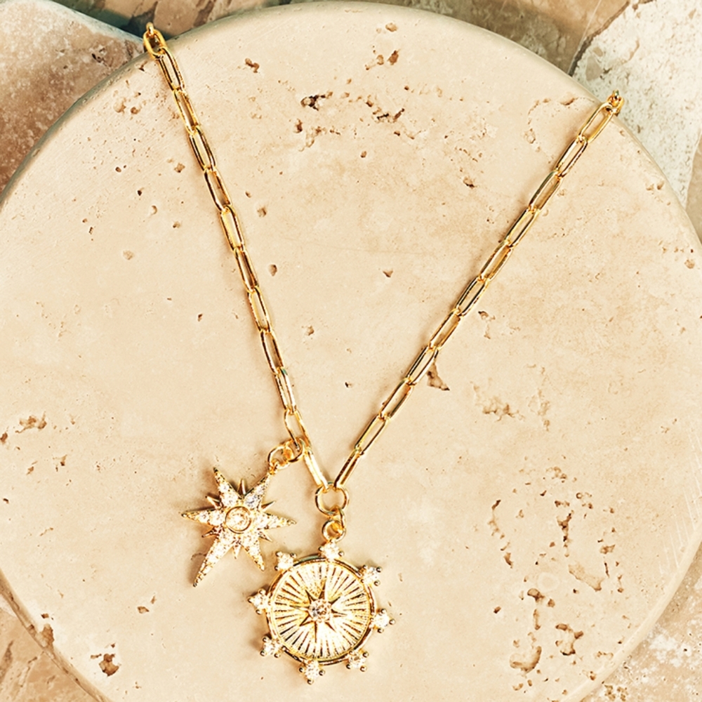 Jennifer Miller Jewelry Starburst Charm Necklace $195 Value